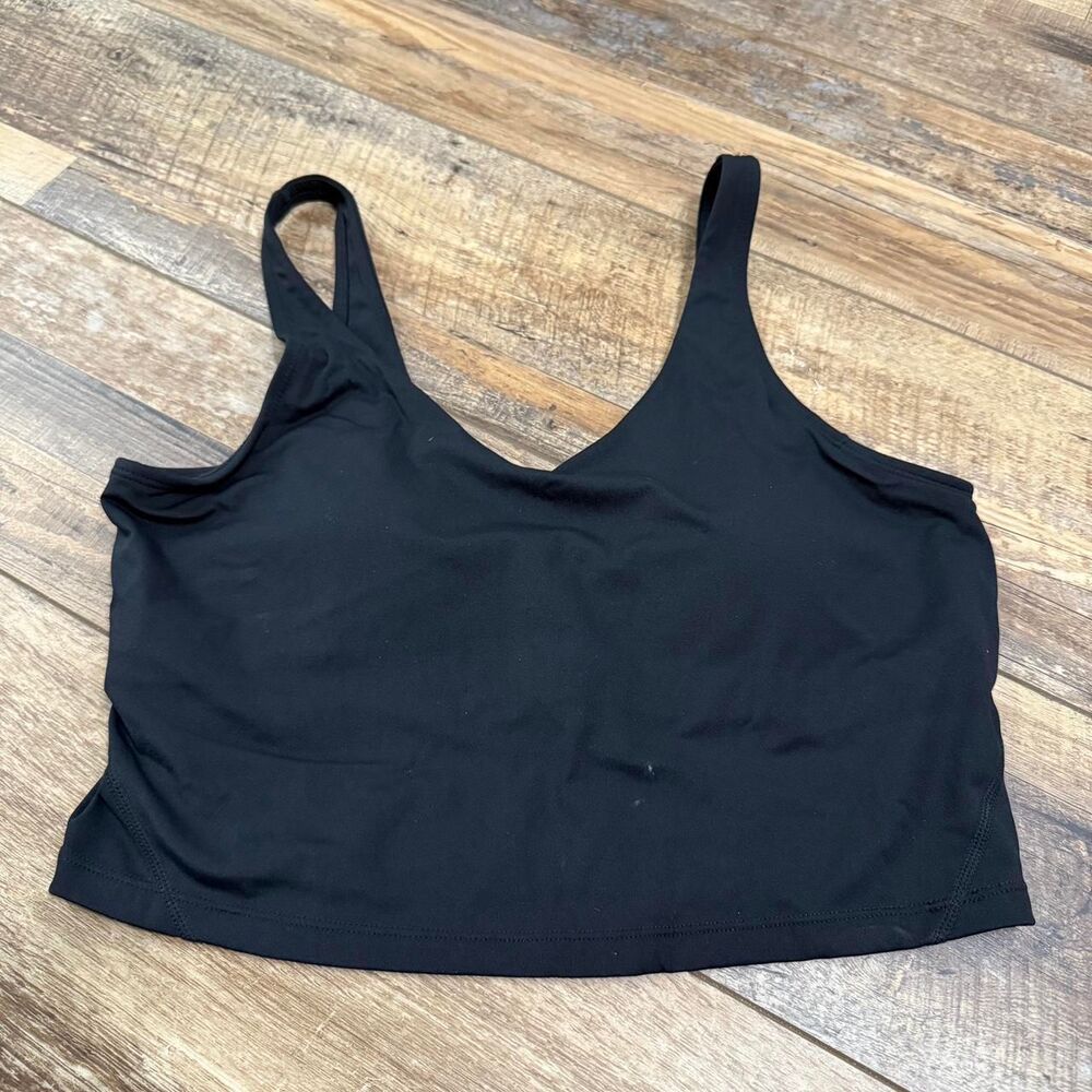 AMAZON Women's Black Athletic Summer Dri Fit Casual Large Everyday Crop-top